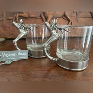 STAG HANDLE GLASS - SHORT Set of 2